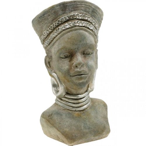 Plant head bust African woman flower pot ceramic H29cm