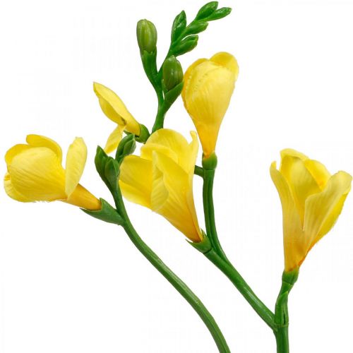 Floristik24 Freesias, artificial flowers, freesias in bunch yellow L64cm 6pcs