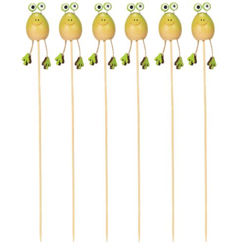 Product Frog garden stakes for decorating plant pots in spring or summer, 34cm, 6 pieces