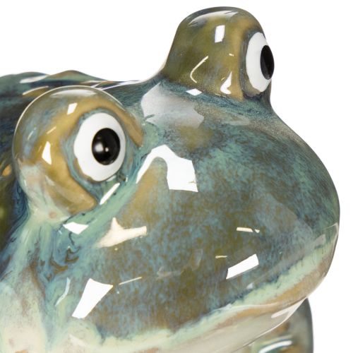 Product Frog figurine, summer decoration made of ceramic for home and balcony, 12cm, 3 pieces