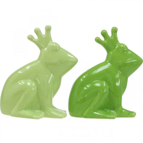Product Decorative frog ceramic, frog prince couple summer decoration 13×8×16cm 2pcs