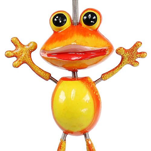 Product Frog with spring to hang 13cm orange