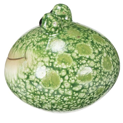 Product Decorative frog figurine for playful home and garden decoration, green, 11cm, 2 pieces