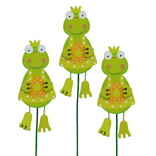 Frog girl with flower green 11.5cm 15pcs