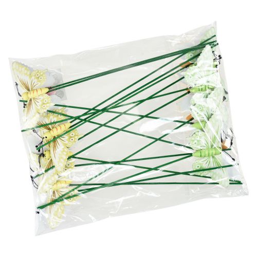 Floristik24 Flower stick wooden decorative butterflies on stick 23cm 16 pcs
