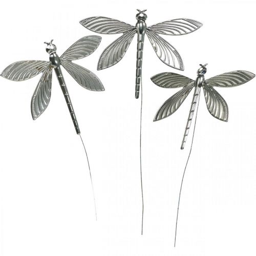 Spring decoration, dragonfly decorative plug, wedding decoration, summer, metal dragonfly 12pcs