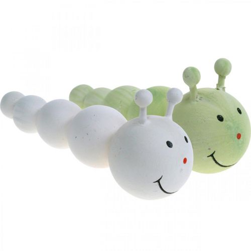 Floristik24 Spring decoration, caterpillar made of wood, garden decoration, insects, decorative caterpillar 4 pieces