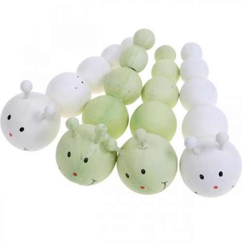 Floristik24 Spring decoration, caterpillar made of wood, garden decoration, insects, decorative caterpillar 4 pieces