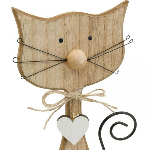 Product Spring figure, cat decoration, wooden figure, table decoration, country house decoration 2pcs