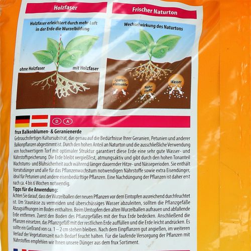 Floristik24 FRUX balcony flower and geranium soil 40l