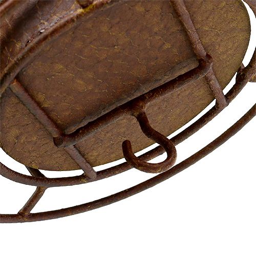 Floristik24 Bird feeder to hang red, grate Ø16cm H40cm