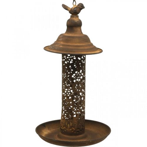 Floristik24 Bird feeding station to hang in rust look Ø20cm H36cm