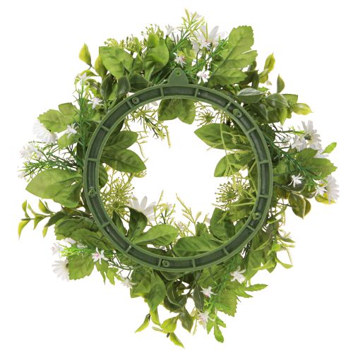 Product Daisy Wreath White Green Artificial Ø28cm H9cm