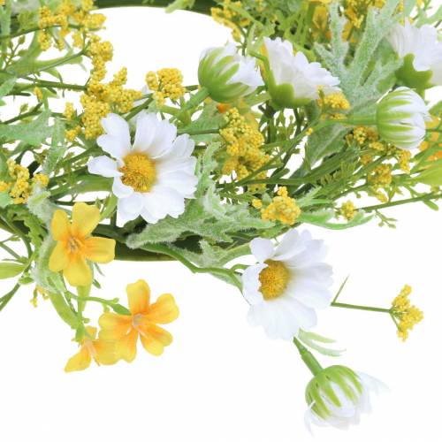 Floristik24 Flower wreath with wood anemones white, yellow Ø30cm