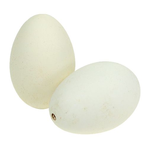 Floristik24 Goose eggs white 7cm - 8cm 6pcs