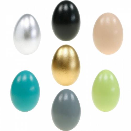 Product Goose eggs blown eggs Easter decoration various colors 12 pieces