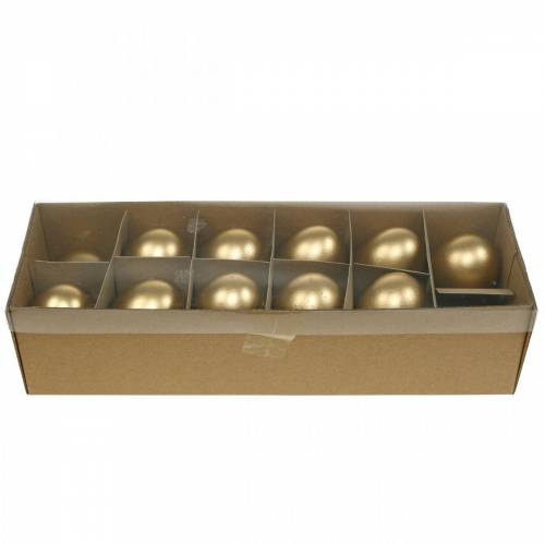 Product Goose Eggs Golden Blown Eggs Easter Decoration 10 pcs