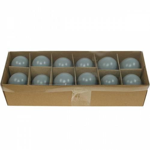 Floristik24 Goose Eggs Gray Blown Eggs Easter Decoration 12 pcs
