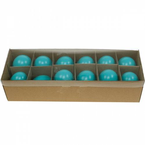 Floristik24 Goose eggs turquoise blown eggs Easter decoration 12 pcs