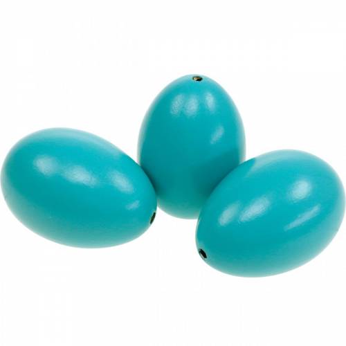 Goose eggs turquoise blown eggs Easter decoration 12 pcs