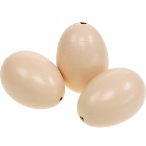 Floristik24 Goose Eggs Cream Blown Eggs Easter Decoration 12 pcs
