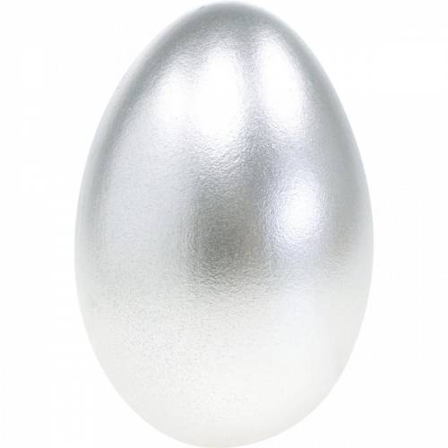 Floristik24 Goose Eggs Silver Blown Out Eggs Easter Decoration 12 Pcs