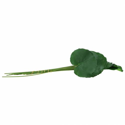 Floristik24 Bronze sheet Galax artificial green Ø9cm H30cm 12pcs