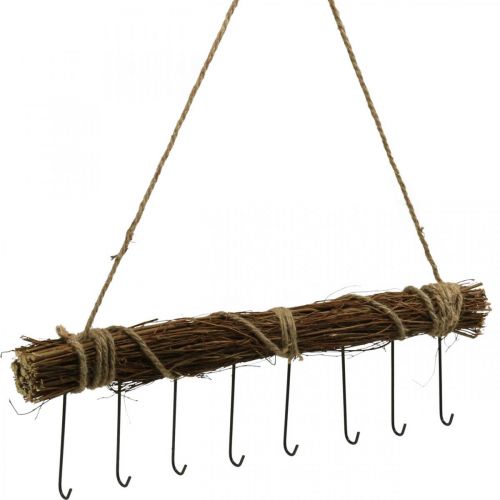 Floristik24 Cloakroom wall decoration coat hook hook rail wooden bundle 52cm