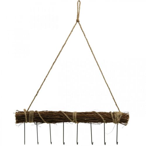 Floristik24 Cloakroom wall decoration coat hook hook rail wooden bundle 52cm