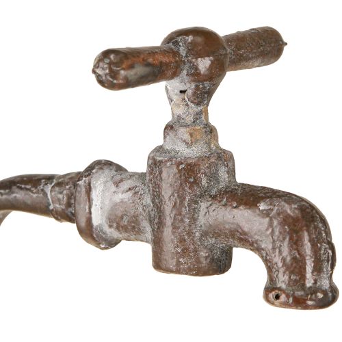 Floristik24 Garden Décor Metal Planter with Mock-Up Tap Ø16.5cm H42cm