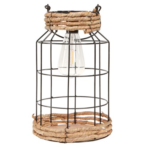 Product Garden Light Solar Metal Black Natural Ø18cm H29cm