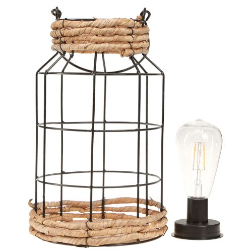 Product Garden Light Solar Metal Black Natural Ø18cm H29cm