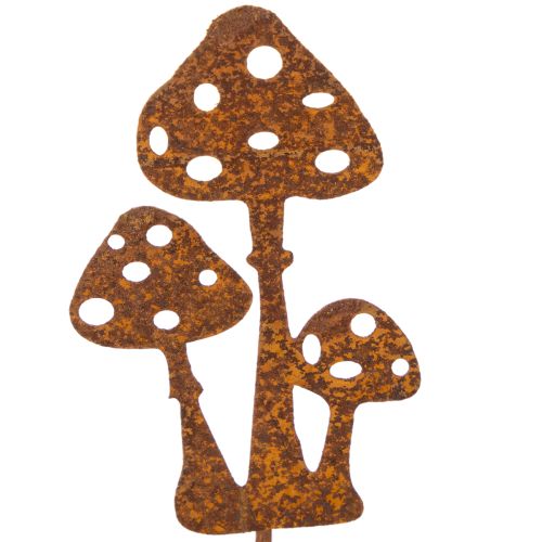 Garden stake, rusted metal, fly agaric decorative stake, 10cm, 6 pieces | Floristik24.ie