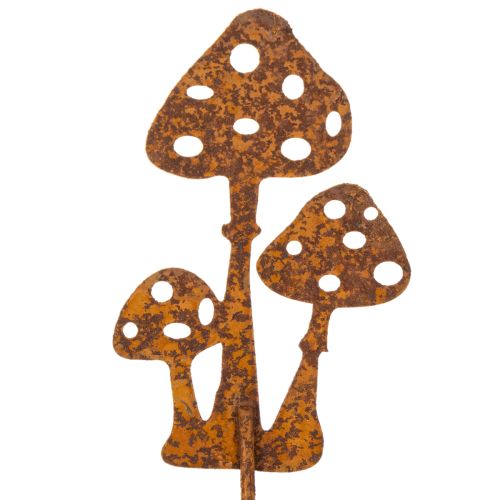 Garden stake, rusted metal, fly agaric decorative stake, 10cm, 6 pieces | Floristik24.ie