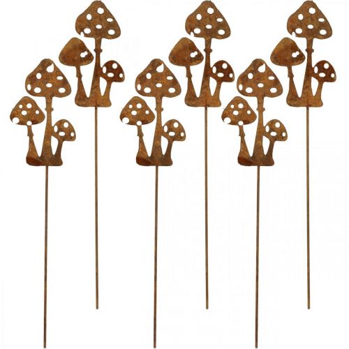 Product Garden Stake Edelrost Fly Agaric Decoration Stake 15cm 6pcs