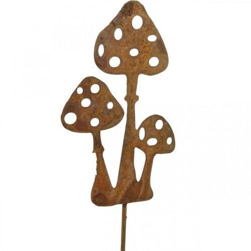 Product Garden stake rust toadstool decoration stake 10cm 6 pcs