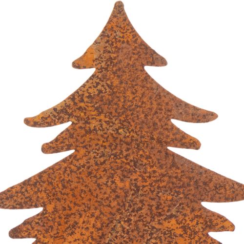 Garden stake, weathered steel, deer, star, fir tree, H10/15cm, 3 pieces | Floristik24.ie
