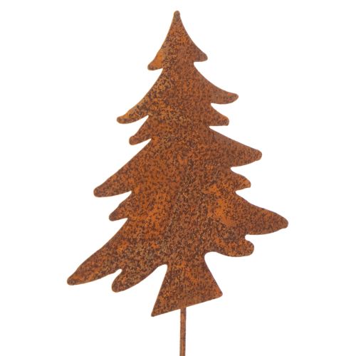 Garden stake, weathered steel, deer, star, fir tree, H10/15cm, 3 pieces | Floristik24.ie