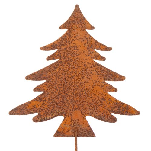 Garden stake, weathered steel, deer, star, fir tree, H10/15cm, 3 pieces | Floristik24.ie