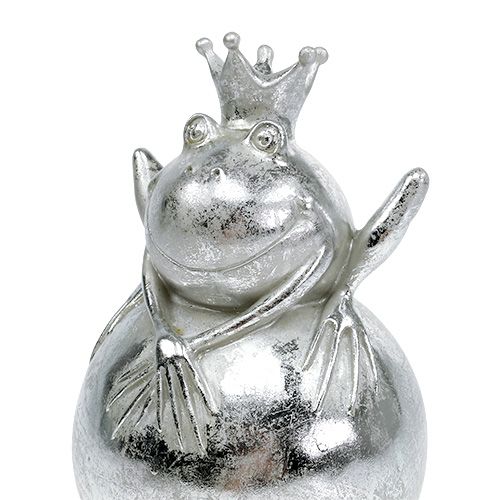 Floristik24 Garden plug frog silver 22cm 1m