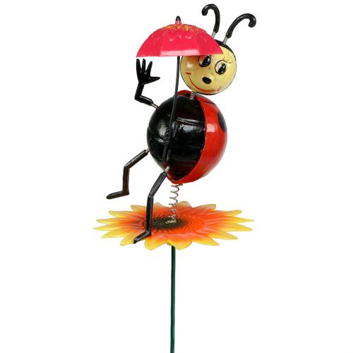Garden plug ladybird with umbrella on the rod 74cm