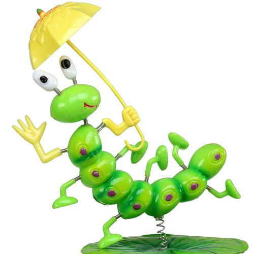 Floristik24 Garden plug caterpillar with umbrella on pole 74cm