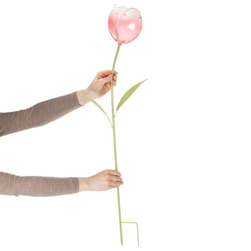 Garden stake flower decorative tulip for flower beds and borders 94cm | Floristik24.ie