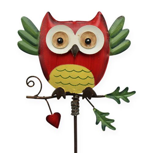 Floristik24 Garden plug metal owl assorted 57cm 2pcs