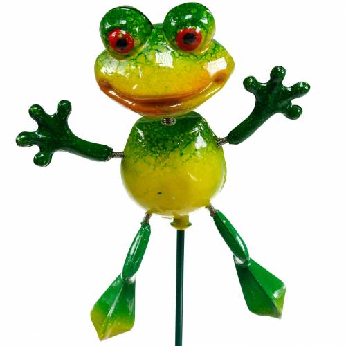 Floristik24 Flower plug frog with metal springs green, yellow H65.5cm