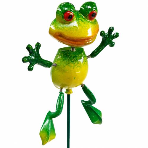 Floristik24 Flower plug frog with metal springs green, yellow H65.5cm