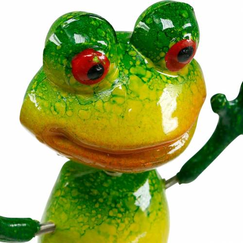 Floristik24 Flower plug frog with metal springs green, yellow H65.5cm