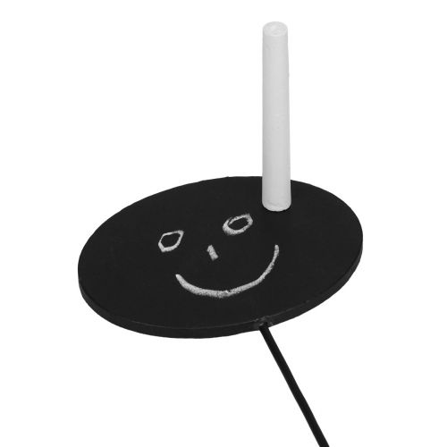 Product Flowerbed stakes garden stakes wooden signs oval black H17.5cm 12pcs