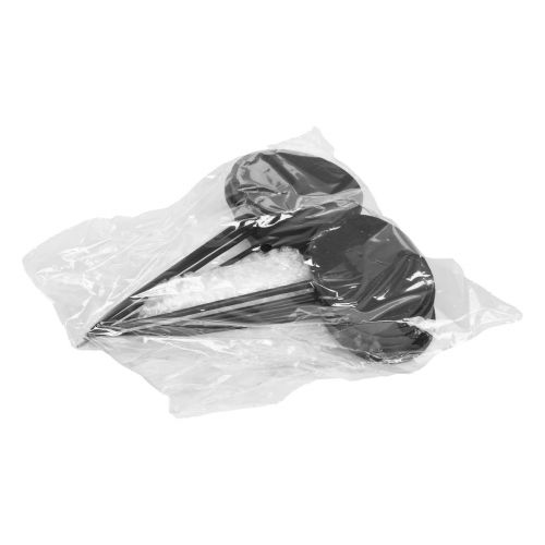 Product Flowerbed stakes garden stakes wooden signs oval black H17.5cm 12pcs