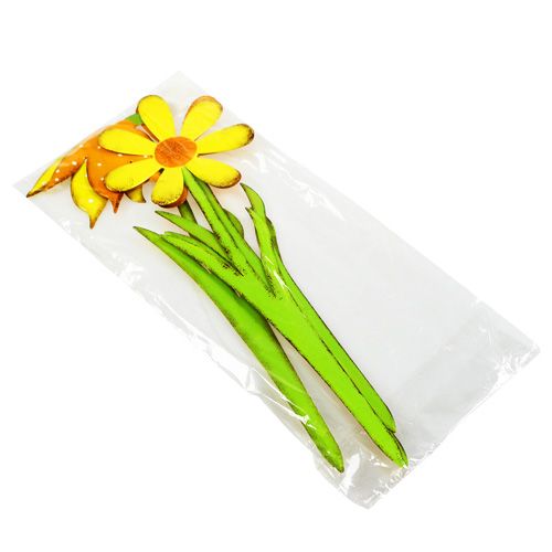 Floristik24 Garden plug metal flower orange, yellow 47cm 4pcs
